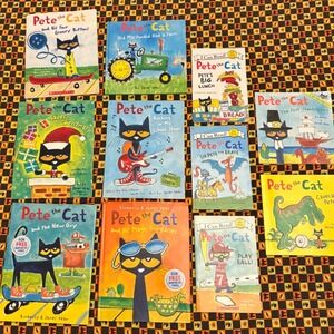 Pete the Cat Book Bundle 11 Books Titles Kids Childrens Learn to Read Stories
